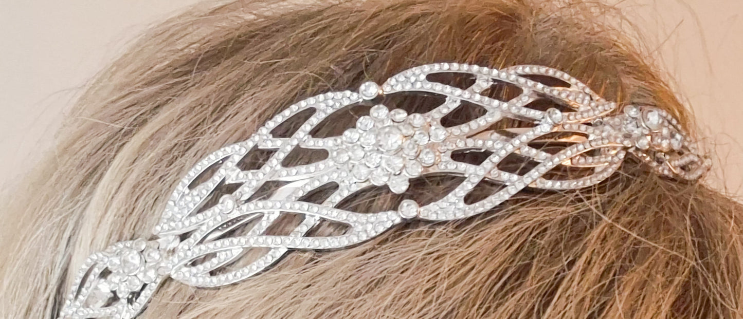 Tiara su Kristalais Art Deco Stiliumi