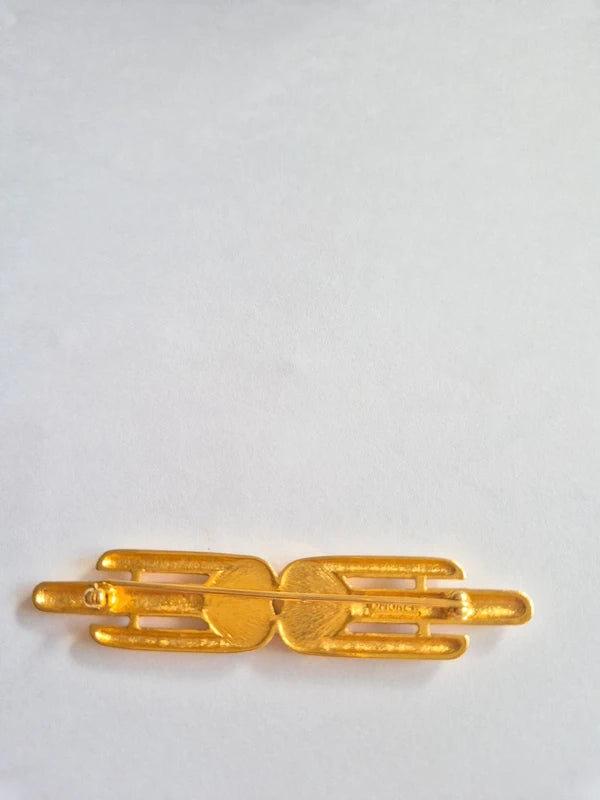 Monet Auksinė Sagė su Širdutėmis ir Kristalais