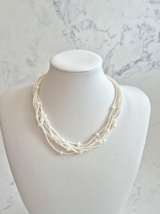 Napier vintažinis perlų vėrinys