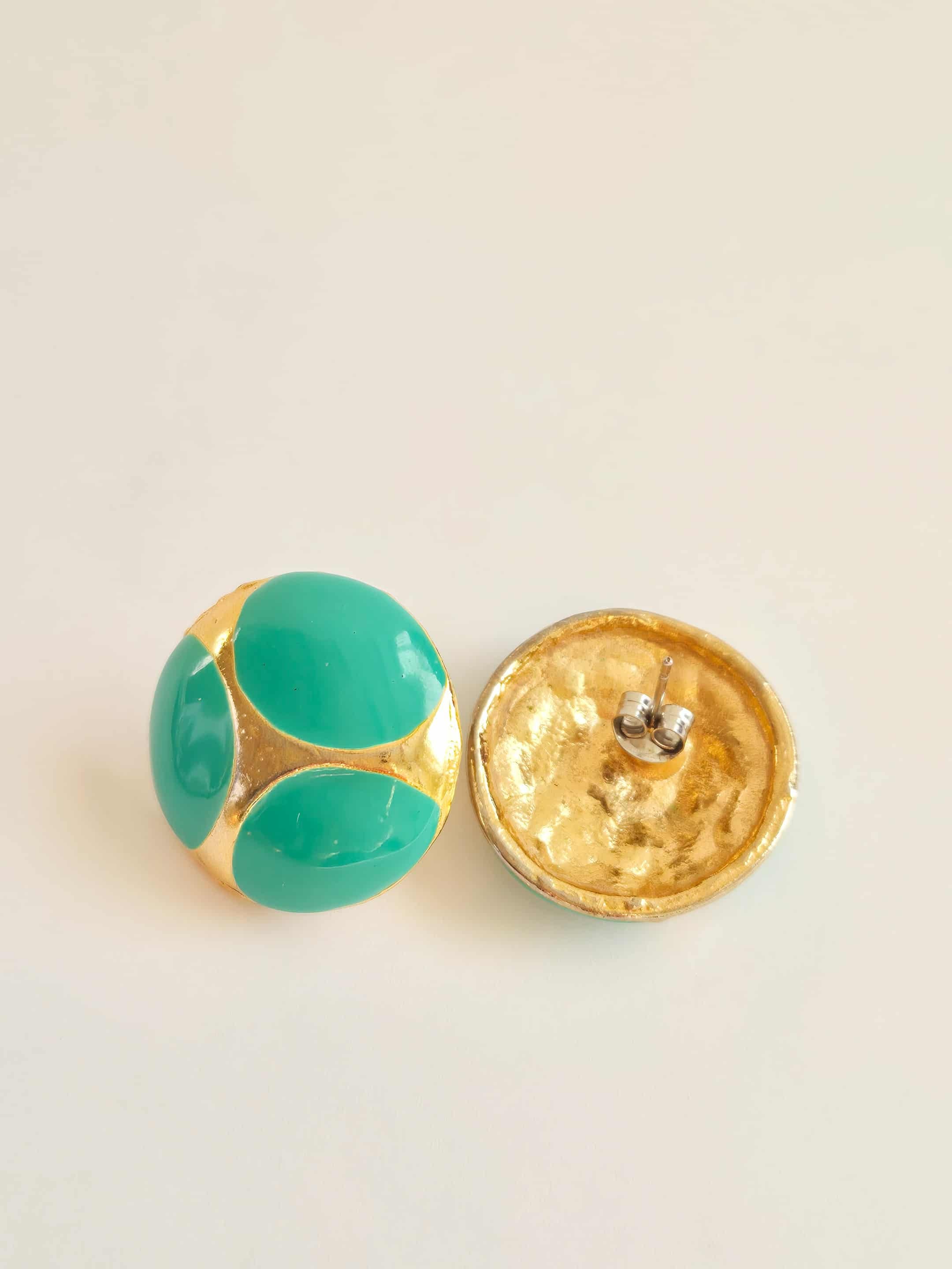 Vintažiniai žalsvi Auskarai