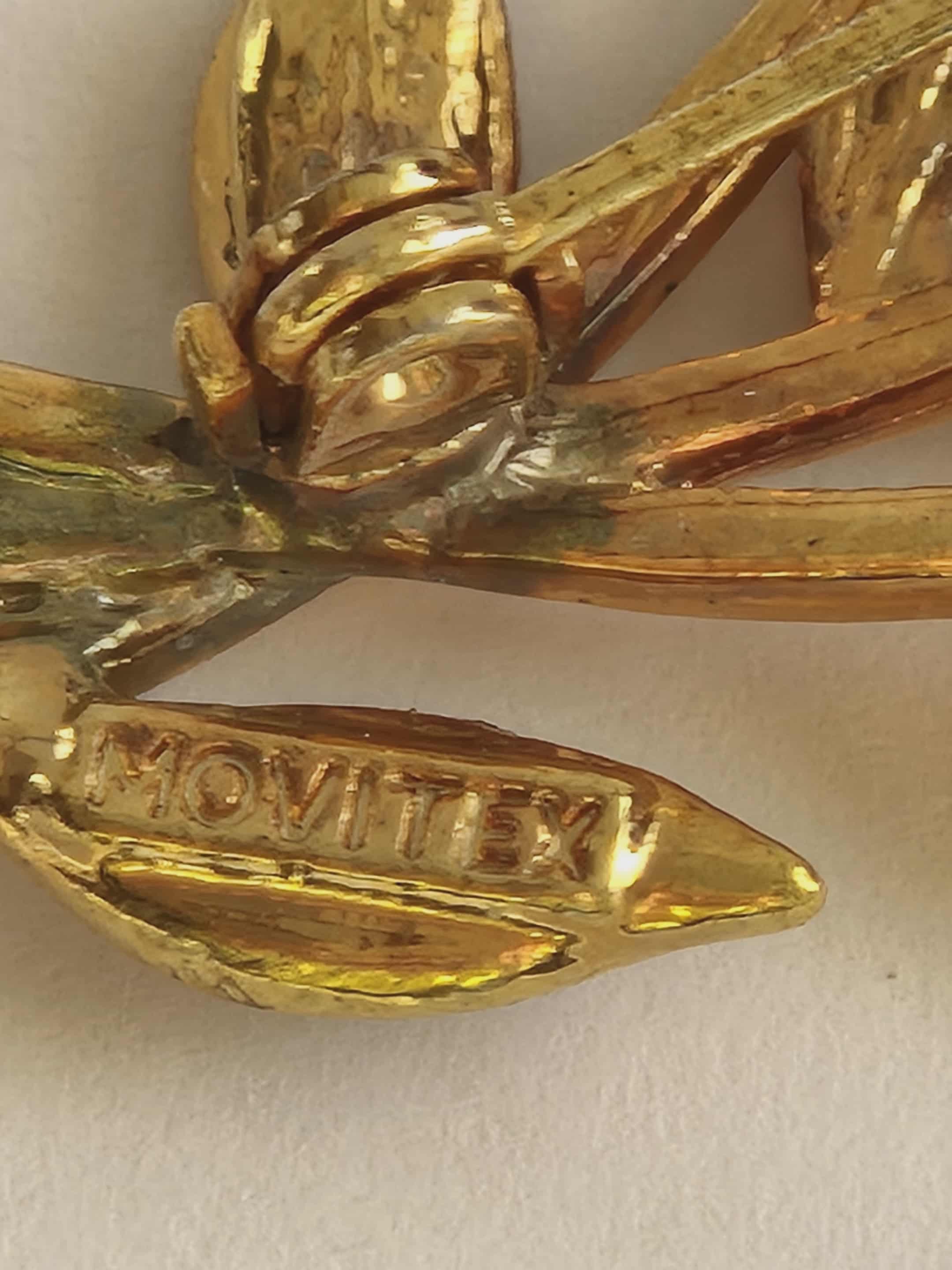 Movitex Vintažinė sagė su gėlėmis