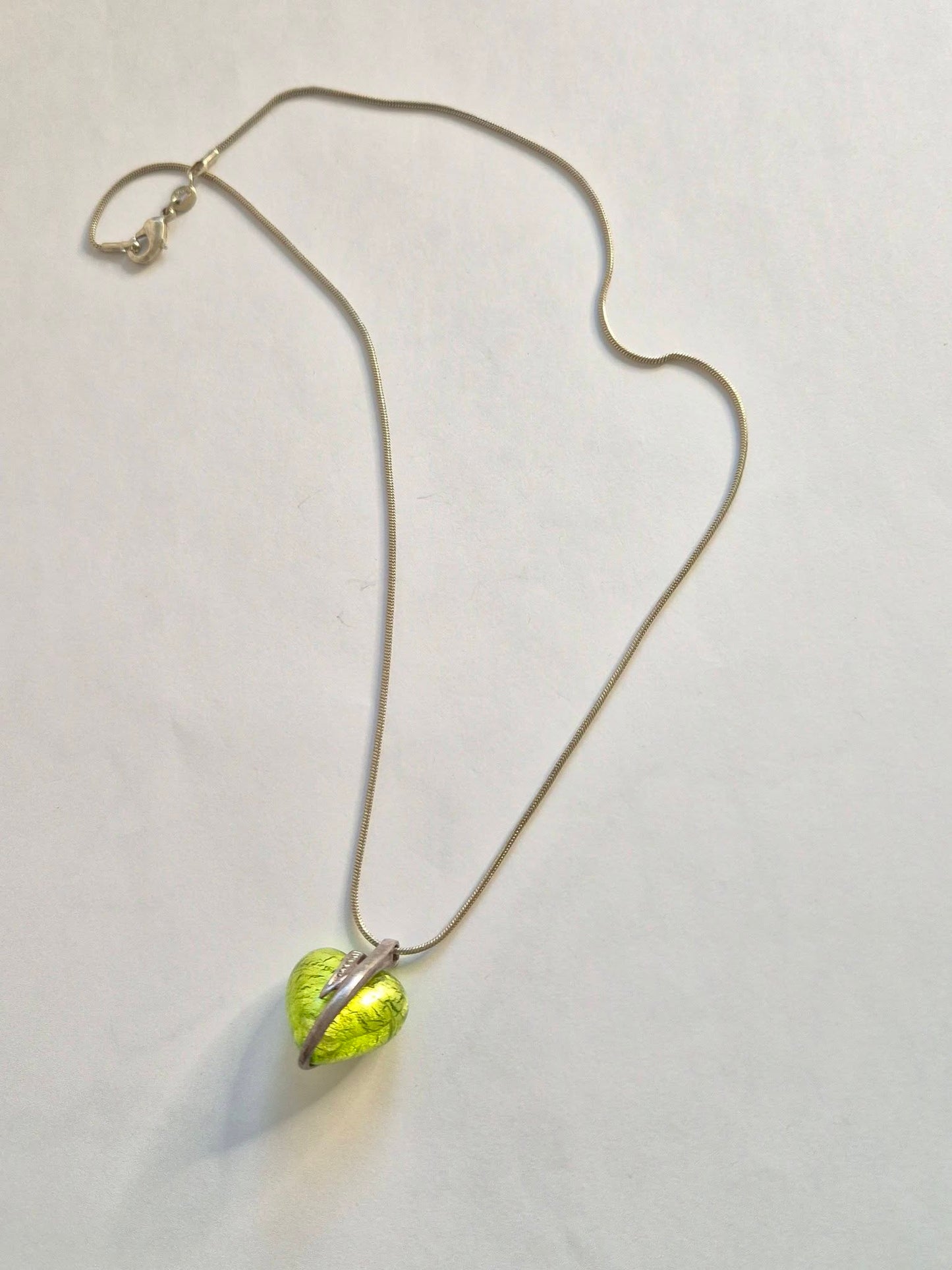 Vintažinė žalia stiklinė širdis , Murano stilistika, 1970-1990 m.