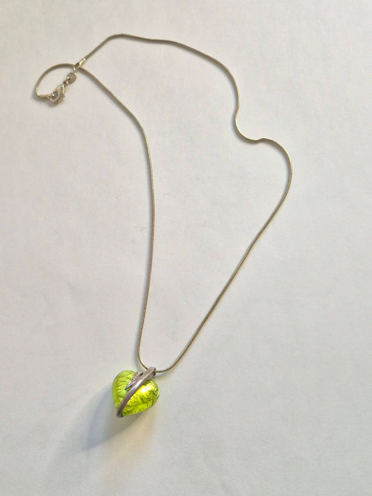 Vintažinė žalia stiklinė širdis , Murano stilistika, 1970-1990 m.