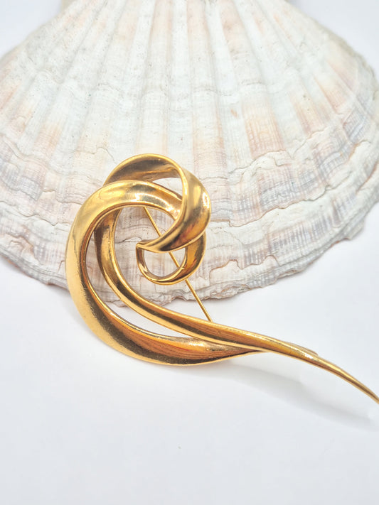 Vintažinė AVON double swirl sagė, 1980 m.