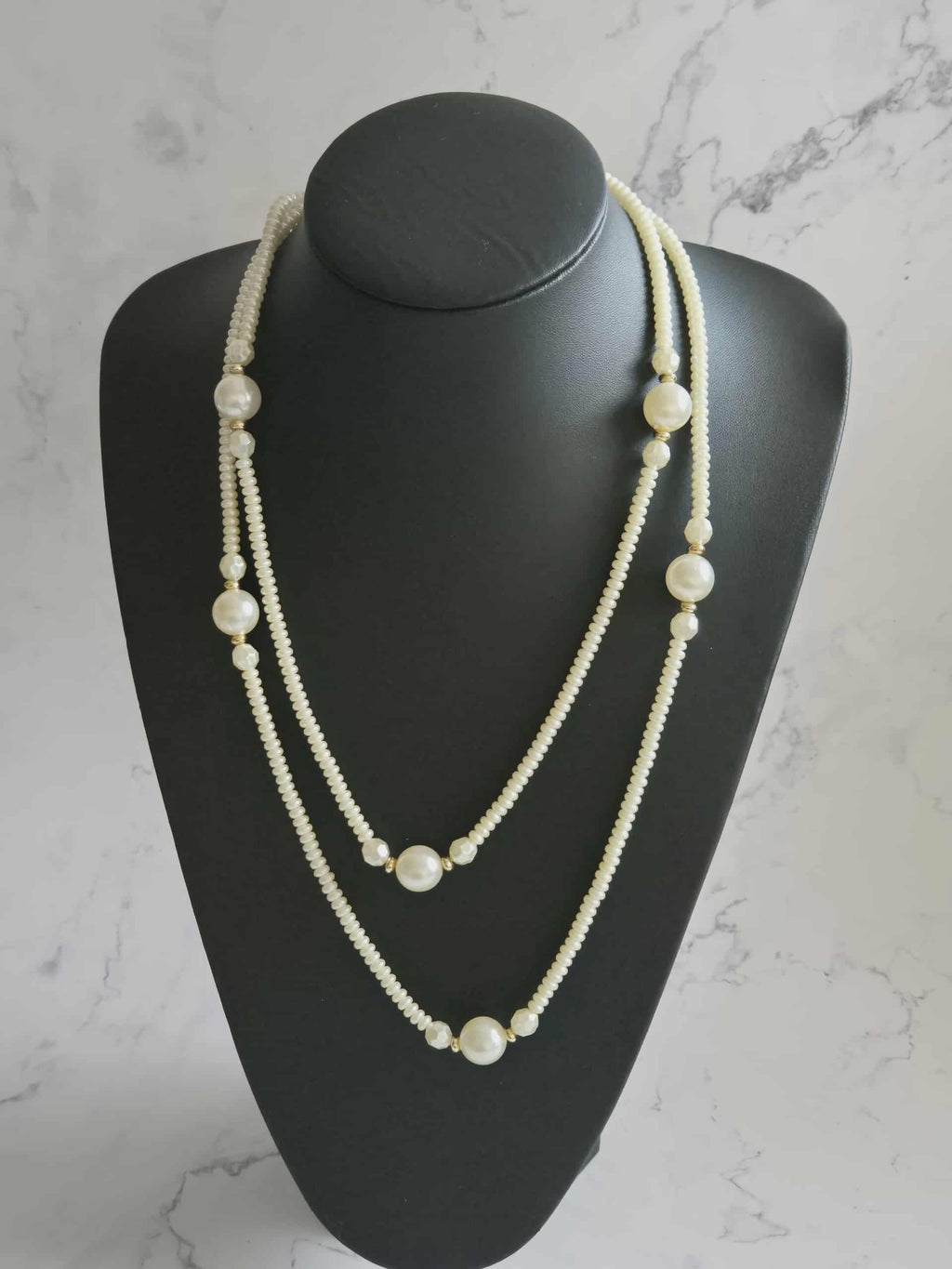 Vintažinis Ilgas  karolių Vėrinys