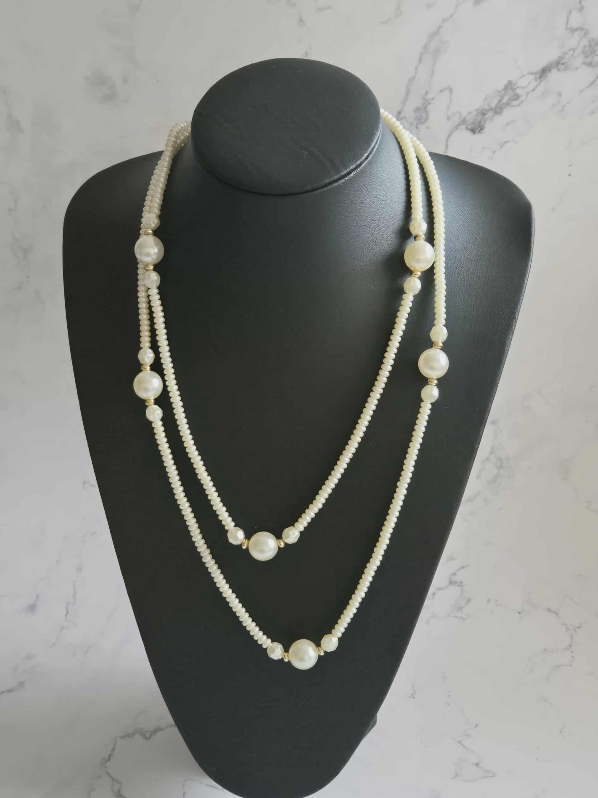 Vintažinis Ilgas  karolių Vėrinys