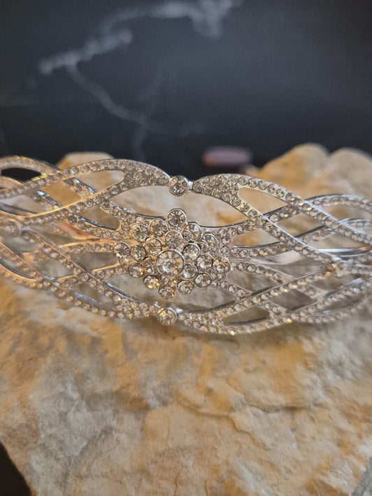 Tiara su Kristalais Art Deco Stiliumi